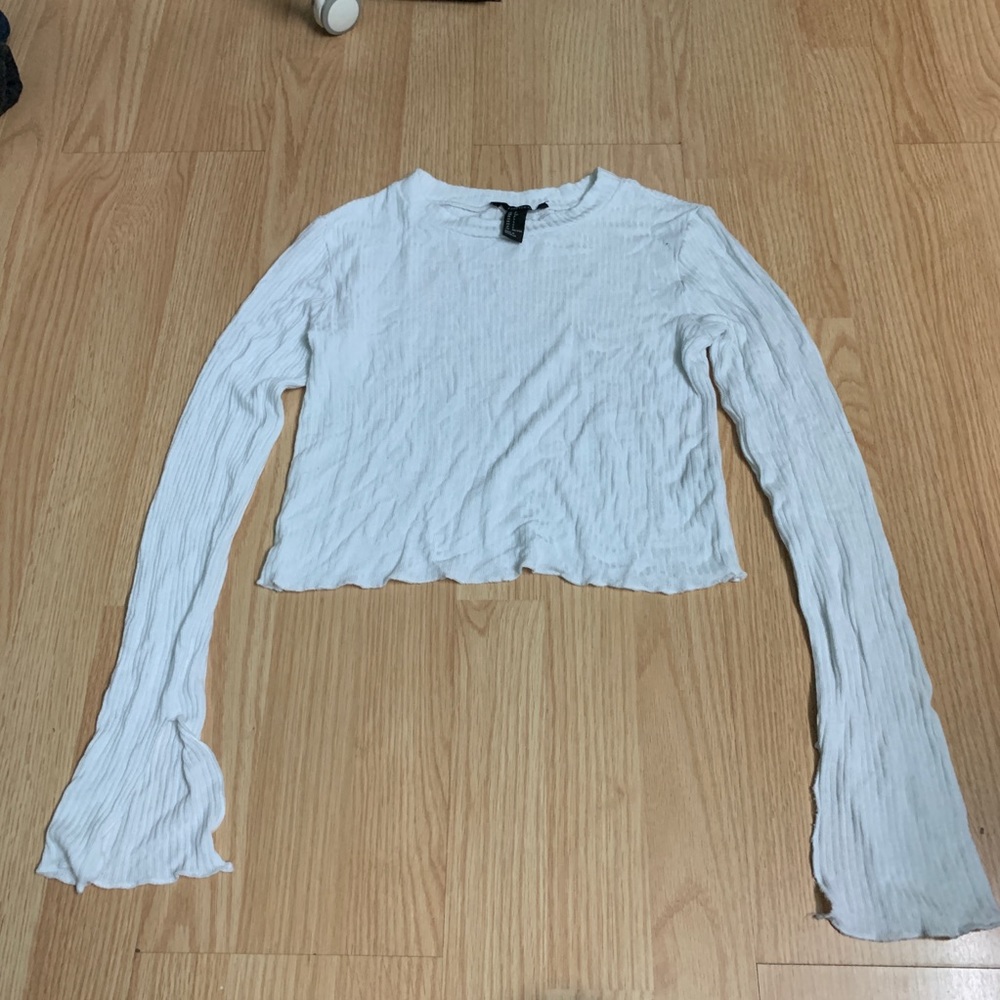 Forever 21 white thin crop top